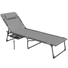 Tumbona Plegable Gris 190 x 60 x 31 cm