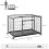 PawHut Jaula Metal Perro Gris 125 x 76 x 81 cm 3