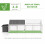 PawHut Gallinero Bicolor 240 x 112.5 x 76 cm 3