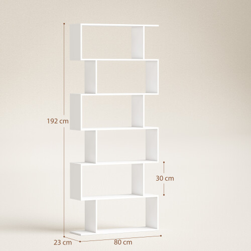 Homcom Estantería Librería Blanco 80 x 23 x 192cm 2