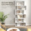 Homcom Estantería Librería Blanco 80 x 23 x 192cm 6