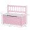 Homcom Baúl de Juguete Rosa 60 x 30 x 50 cm 3