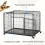 PawHut Jaula Metal Perro Gris 125 x 76 x 81 cm 4