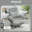 Homcom Sofá Cama Individual Gris 73 x 78 x 81 cm 6