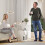 Homcom Mesa Auxiliar Blanco 44 x 38 x 75 cm 4
