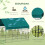 PawHut Jaula Animales Pequeño Verde 185 x 75 x 75 cm 5