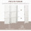 Homcom Biombo Separador Blanco 181 x 1.6 x 180 cm 2