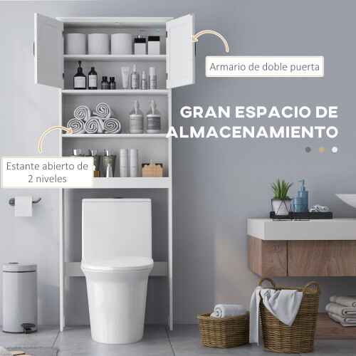 Mueble sobre Inodoro Blanco 66 x 23 x 178 cm 2