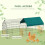 PawHut Jaula Animales Pequeño Verde 185 x 75 x 75 cm 6