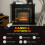 Homcom Chimenea Eléctrica Negro 80 x 21.6 x 67.8 cm 4