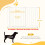 PawHut Barrera Seguridad Perro Blanco 115 x 1.5 x 76 cm 3