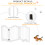 PawHut Barrera de Seguridad Blanco 154.5 x 29.5 x 61 cm 4