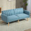 Homcom Sofá Cama Azul 173 x 75 x 73 cm 2