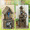 Outsunny Fuente de Agua Multicolor 34.5 x 29.5 x 92 cm 3