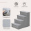 PawHut Escalera para Perro Gris 40 x 59 x 54.2 cm 4