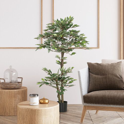 Outsunny Ficus Artificial Verde 15 x 15 x 150 cm 1