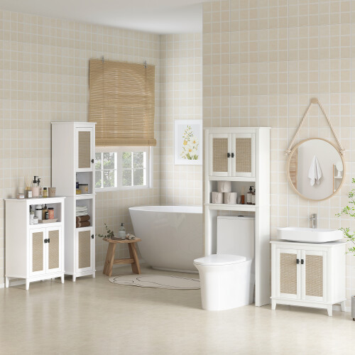 Homcom Columna de Baño Blanco 40 x 30 x 167.5 cm 1