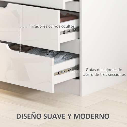 Homcom Cómoda Blanco 60 x 40 x 85 cm 2