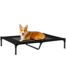 Cama Elevada Perros Negro 92 x 76 x 18 cm