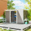 Outsunny Cobertizo de Jardín Gris 280 x 130 x 172 cm 2