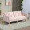 Homcom Sofá Cama Rosa 173 x 75 x 73 cm 2