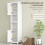 Homcom Columna de Baño Blanco 40 x 30 x 167.5 cm 5