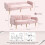 Homcom Sofá Cama Rosa 173 x 75 x 73 cm 3