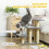 PawHut Escalera para Gato Gris 52 x 34.5 x 54 cm 4