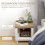 Homcom Mesa Auxiliar Bicolor 40 x 40 x 40 cm 4