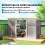 Outsunny Cobertizo de Jardín Gris 280 x 130 x 172 cm 4
