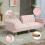 Homcom Sofá Cama Rosa 173 x 75 x 73 cm 6