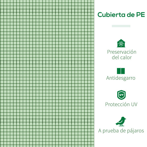 Outsunny Invernadero Verde 295 x 100 x 80 cm 1