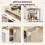 Homcom Isla de Cocina Blanco 112 x 74 x 94.5 cm 2