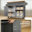 Homcom Isla de Cocina Gris 111 x 44.5 x 82.5 cm 5
