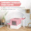 PawHut Arenero para Gato Bicolor 47.5 x 35.5 x 36.7 cm 6