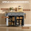 Homcom Isla de Cocina Gris 111 x 44.5 x 82.5 cm 6