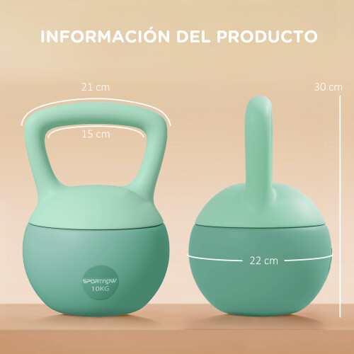 Kettlebell Verde 21 x 21 x 30 cm 2