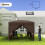 Outsunny Carpa Plegable Marrón 295 x 295 x 258 cm 3