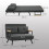 Homcom Sofá Cama Doble Gris 102 x 73 x 81 cm 3