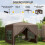 Outsunny Carpa Plegable Marrón 295 x 295 x 258 cm 4