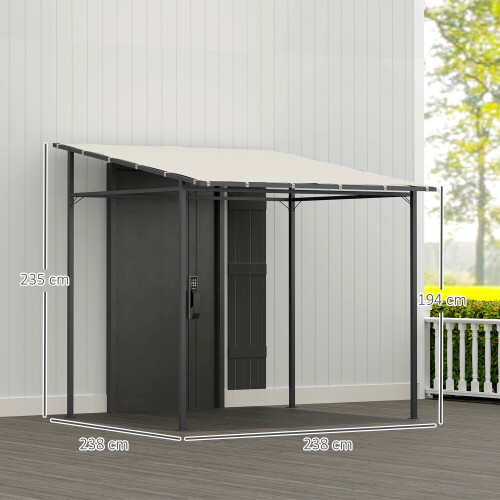 Outsunny Pérgola Beige 238 x 238 x 235 cm 2