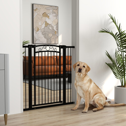 PawHut Barrera para Perro Negro 104 x 4 x 105 cm 1