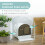 PawHut Arenero para Gato Blanco 43 x 44 x 47 cm 5