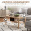 Homcom Mesa de Centro Marrón 90 x 45 x 44.5 cm 5
