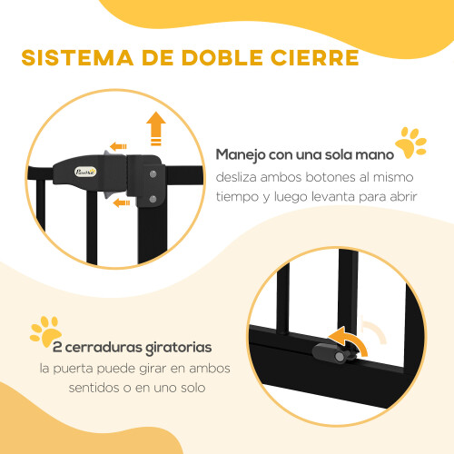 PawHut Barrera para Perro Negro 100 x 3.5 x 94 cm 2