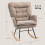 Homcom Silla Mecedora Marrón 71 x 98.5 x 97 cm 3