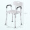 Homcom Silla para Ducha Blanco 51.5 x 51.5 x 84 cm 2