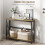 Homcom Mesa Consola marrón 100 x 24 x 75 cm 4