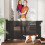 PawHut Barrera para Perro Negro 142 x 10 x 87 cm 2
