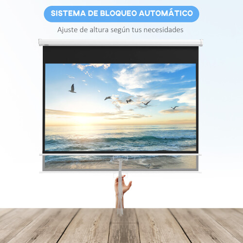 Homcom Pantalla de Proyector Blanco 187 x 8 x 150 cm 1
